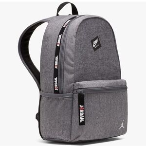 JORDAN Jumpman Carbon Heather Classic Adjustable Straps Large Backpack NWT